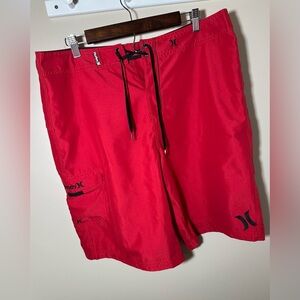 Hurley Mens Red One & Only 22" Boardshorts Size 38